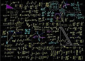 fórmulas matemáticas dibujadas a mano en el fondo vector
