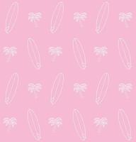Vector seamless pattern of sketch surf board