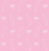 Vector seamless pattern of sketch surf board