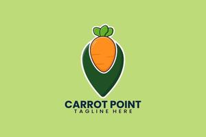 Flat modern carrot pin point logo template vector