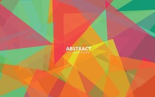 Abstract multicolor triangle shape transparant background vector