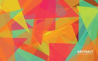 Abstract multicolor triangle shape transparant background vector