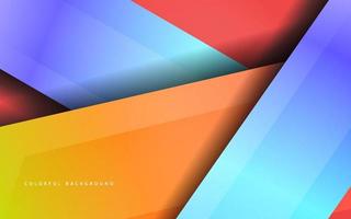 Abstract papercut overlap layer colorful background vector