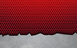 stract crack metal silver and red color background vector