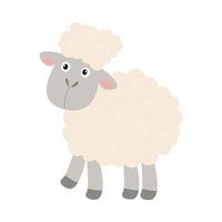 lindos y adorables vectores de ovejas bebé. buenas ilustraciones para dibujos animados de personajes diseño gráfico divertido