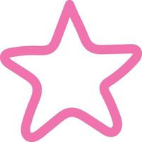 Star outline doodle vector
