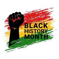 Black history month. Celebration of African American history. Celebrated annually in February in the United States and Canada. Banner, poster, card, background. Vector illustration