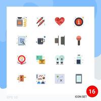 16 Thematic Vector Flat Colors and Editable Symbols of paper information love details about Editable Pack of Creative Vector Design Elements