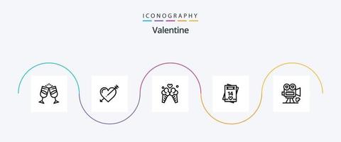Valentine Line 5 Icon Pack Including love. valentines. love. valentine. love vector