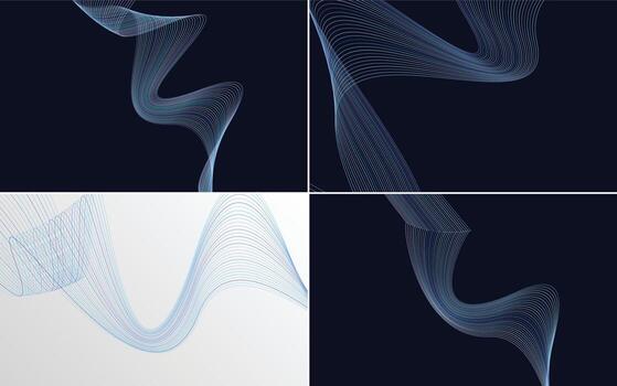 modern wave curve abstract presentation background Pack vector