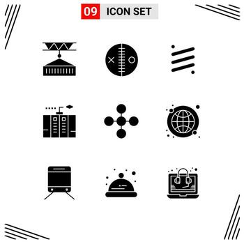 9 Universal Solid Glyphs Set for Web and Mobile Applications energy electricity puncture cryptocurrency crypto Editable Vector Design Elements