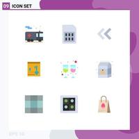 9 Creative Icons Modern Signs and Symbols of glass key sim card lock safe Editable Vector Design Elements