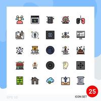 paquete de iconos de vector de stock de 25 signos y símbolos de línea para dibujar elementos de diseño de vector editables de ubicación de anatomía de calculadora de pulmones