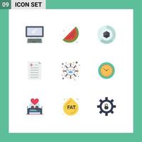 Pictogram Set of 9 Simple Flat Colors of social test analysis pros and cons packing Editable Vector Design Elements