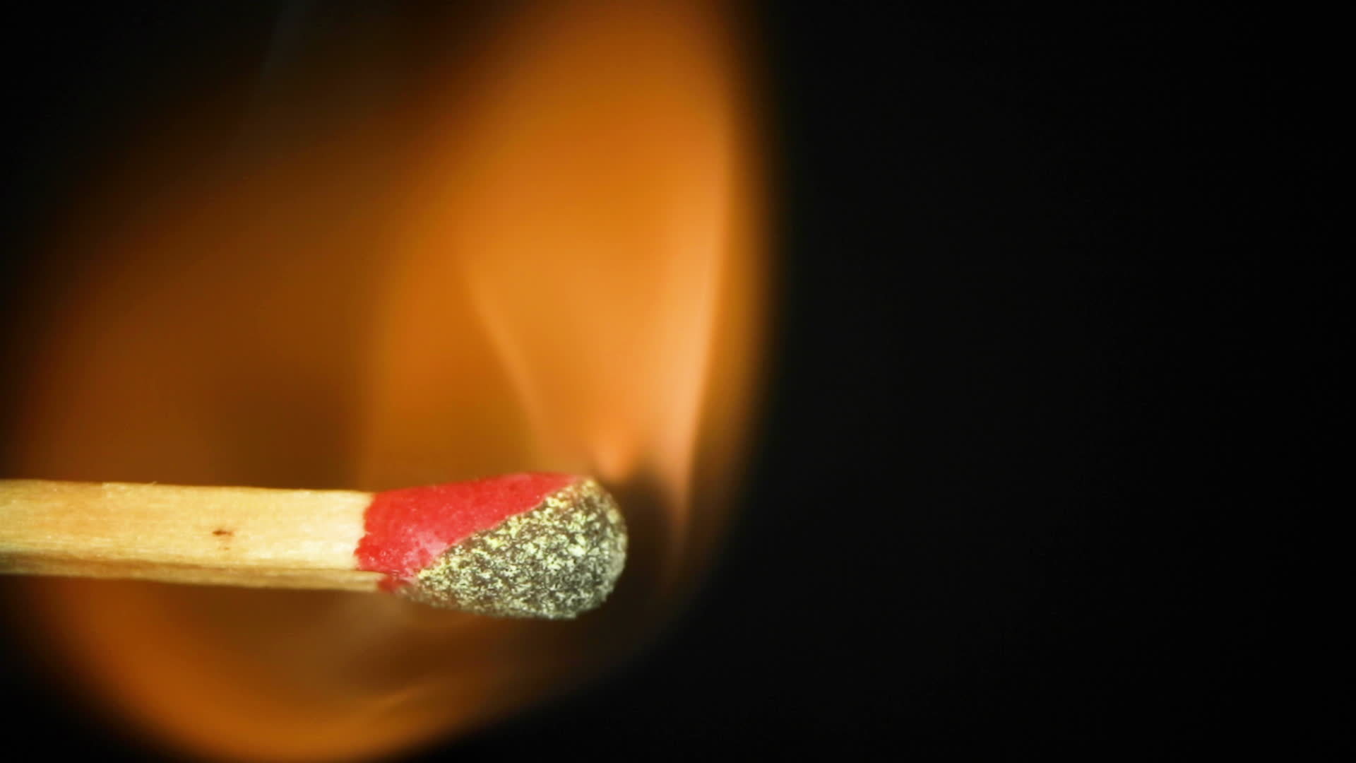 Lighted matchstick, black background slow motion 17247341 Stock Video