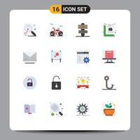 paquete de iconos de vector de stock de 16 signos y símbolos de línea para correo electrónico tamaño de documento de signo paquete editable de elementos creativos de diseño de vectores