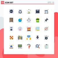 Universal Icon Symbols Group of 25 Modern Flat Colors of access scale scales weight jar Editable Vector Design Elements