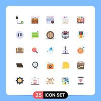 25 Creative Icons Modern Signs and Symbols of elearning profile database newsletter newsletter Editable Vector Design Elements