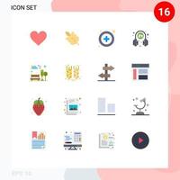 16 Creative Icons Modern Signs and Symbols of bench service spring operator headphone Editable Pack of Creative Vector Design Elements