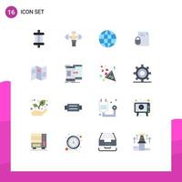 16 Creative Icons Modern Signs and Symbols of newspaper security sport lock file Editable Pack of Creative Vector Design Elements