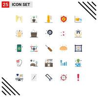 Group of 25 Modern Flat Colors Set for sale badge light security environment Editable Vector Design Elements