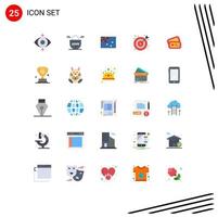 conjunto de 25 iconos de ui modernos símbolos signos para boda amor australia tecket center elementos de diseño vectorial editables vector