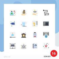 Universal Icon Symbols Group of 16 Modern Flat Colors of rewind arrow eid rail bathroom Editable Pack of Creative Vector Design Elements