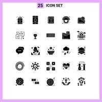 paquete de iconos de vector de stock de 25 signos y símbolos de línea para elementos de diseño de vector editables de boda de cortador móvil de línea de billetera