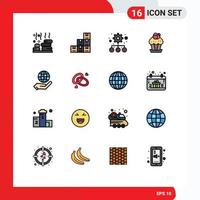 16 Creative Icons Modern Signs and Symbols of internet global management easter cup Editable Creative Vector Design Elements