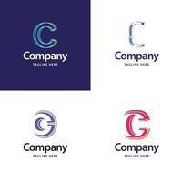 letra c diseño de paquete de logotipos grandes diseño de logotipos modernos y creativos para su negocio vector