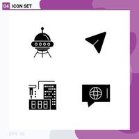 Universal Icon Symbols Group of Modern Solid Glyphs of space ship architecture rocket pin fabrication Editable Vector Design Elements