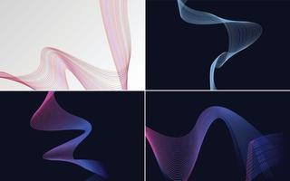 Wave curve abstract vector backgrounds for a unique and eye-catching look