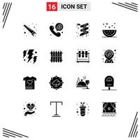 paquete de iconos vectoriales de stock de 16 signos y símbolos de línea para elementos de diseño vectorial editables vector