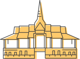 ícone do palácio real, ícone plano do Camboja. png