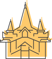 icono dorado de kambazathadi, icono plano de myanmar. png