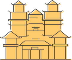icône du temple de la relique de la dent de bouddha, icône plate de singapour. png