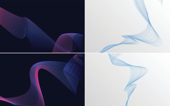 modern wave curve abstract presentation background Pack vector