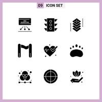 9 Creative Icons Modern Signs and Symbols of start finish navigation programing development Editable Vector Design Elements