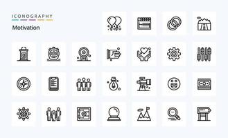 25 Motivation Line icon pack vector