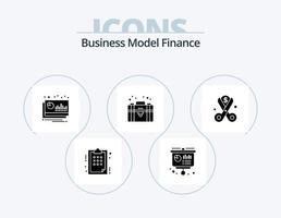 paquete de iconos de glifo de finanzas 5 diseño de iconos. privado. equidad. presentación. negocio. financiero vector