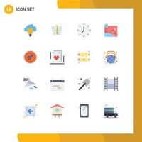 Universal Icon Symbols Group of 16 Modern Flat Colors of solution copyright wings business multimedia Editable Pack of Creative Vector Design Elements