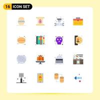 16 Creative Icons Modern Signs and Symbols of cake user mechanical worker bag valve Editable Pack of Creative Vector Design Elements