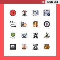 16 Creative Icons Modern Signs and Symbols of road server spring database gear Editable Creative Vector Design Elements