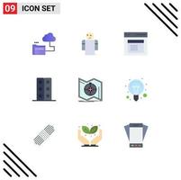 Universal Icon Symbols Group of 9 Modern Flat Colors of direction science communication lab window Editable Vector Design Elements