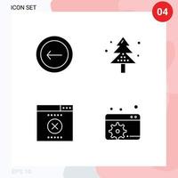 Thematic Vector Solid Glyphs and Editable Symbols of application error interface event wrong Editable Vector Design Elements