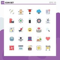 Set of 25 Modern UI Icons Symbols Signs for career sync badge data star Editable Vector Design Elements