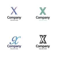 Letter X Big Logo Pack Design Creative Modern logos design for your business vector