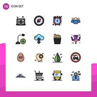 16 Creative Icons Modern Signs and Symbols of cloud gadget friends devices add Editable Creative Vector Design Elements