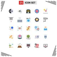 Universal Icon Symbols Group of 25 Modern Flat Colors of cocktail beach sun maony american Editable Vector Design Elements