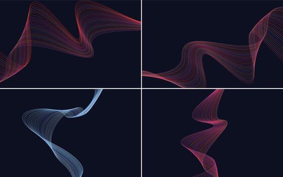 colección de conjunto de patrones de líneas mínimas geométricas vector